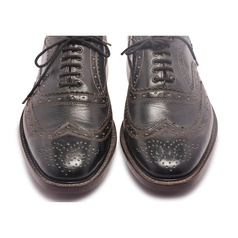 versace collection black wingtip|Versace Collection Wingtip Brogues Mens Shoes 7 EU 40 Black .